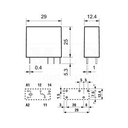 Slika za RELEJ FINDER 40.51.9.024 1xU 10A 24V DC