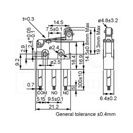 Slika za PREKIDAČ MIKRO ECE ESW-57A13A1