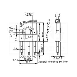 Slika za PREKIDAČ MIKRO ECE ESW-57A11A1