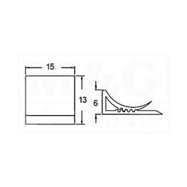 Slika za KABL.DRŽAČ FLET 15x13 mm