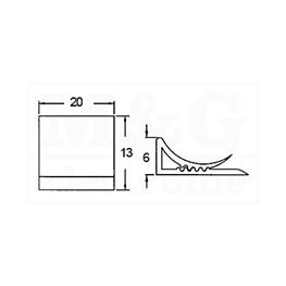 Slika za KABL.DRŽAČ FLET 20x13 mm