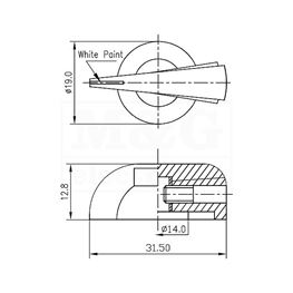 Slika za DUGME 19MM ZA OS.6,35MM PN-1B