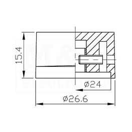 Slika za DUGME 26MM ZA OS.6,35MM PN32