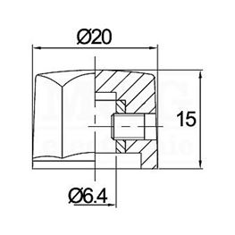 Slika za DUGME METALNO 20 MM