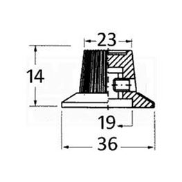 Picture of DUGME SA SKALOM 37 MM ZA OS. 6.35MM