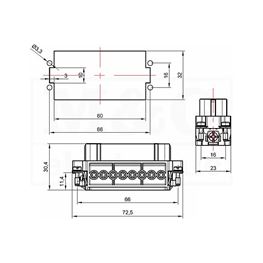 Slika za KONEKTOR MOLEX MX-93601-0143 16 pina 16+PE ŽENSKI