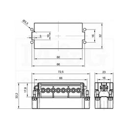 Slika za KONEKTOR MOLEX MX-93601-0147 16 pina 16+PE MUŠKI