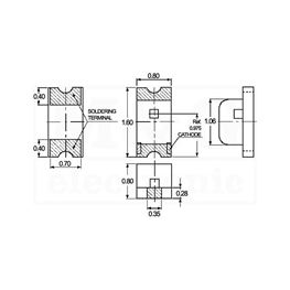 Slika za LE DIODA SMD 0603 CRVENA U