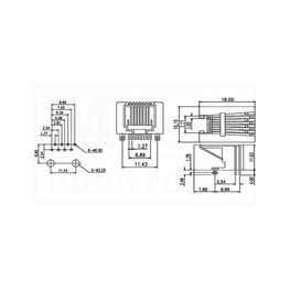 Picture of TELEFONSKA UTIČNICA PRINT RJ45 8/8 HORIZONTALNA