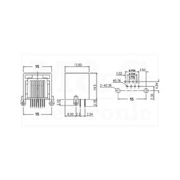 Picture of TELEFONSKA UTIČNICA PRINT RJ45 8/8 VERTIKALNA