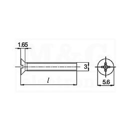 Slika za VIJAK SRPS M.B1.136 / DIN965 M3x12