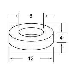 Slika za FERITNI PRSTEN TF12X4X6