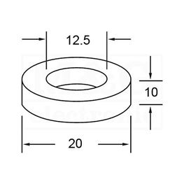 Slika za FERITNI PRSTEN TF20X10X12.5