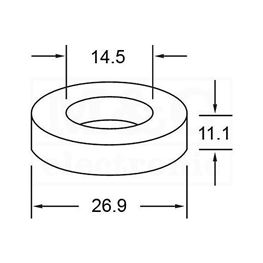 Slika za FERITNI PRSTEN T106-26