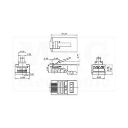 Picture of TELEFONSKI UTIKAČ 8/8  RJ45 CAT6 UTP