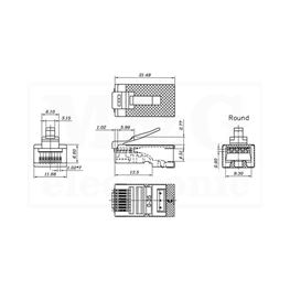 Picture of KONEKTOR RJ45 FTP/STP OKLOPLJEN CAT 6E