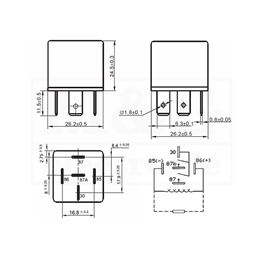 Picture of RELEJ FIC FRC2C-1-DC12V 2xU 50A 80R