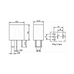 Slika za RELEJ FIC FRC7C-4SN-DC12V 1xU 25A 96R