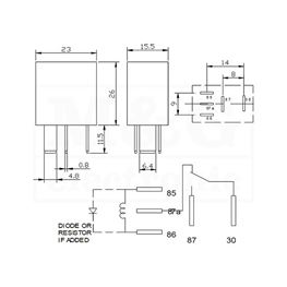 Slika za RELEJ FIC FRC7C-S-12VDC 1xU 25A 96R