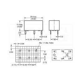 Slika za RELEJ OMRON G6B-2014P-US-5VDC   2xNC 5A