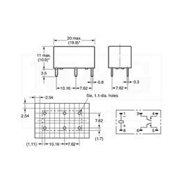 Slika za RELEJ OMRON G6B-2214P-US-24VDC 2xNO 5A