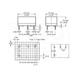 Picture of RELEJ OMRON G6C-1117P-US-12VDC 1xNO 10A