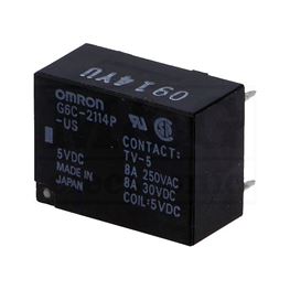 Picture of RELEJ OMRON G6C-2114P-US-5VDC   NO+NC 8A