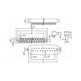 Picture of KONEKTOR DIN 41617 13 PIN ŽENSKI