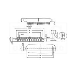 Picture of KONEKTOR DIN 41617 21 PIN ŽENSKI L