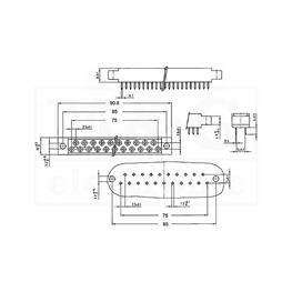 Picture of KONEKTOR DIN 41617 31 PIN ŽENSKI