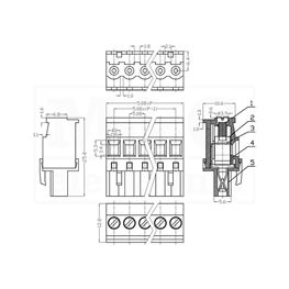 Picture of SISTEM KLEMA RAVNA 5,08 mm 6 POL.