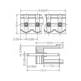 Picture of SISTEM KLEMA VERTIKALNA OTV. 5,08 mm 10 POL.