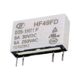 Picture of RELEJ HONGFA HF49FD/005-1H11F 1xNO 5A 5V