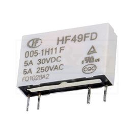 Slika za RELEJ HONGFA HF49FD/005-1H11F 1xNO 5A 5V