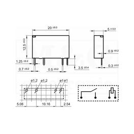 Slika za RELEJ HONGFA HF49FD/012-1H11F 1xNO 5A 12V