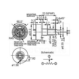 Picture of POTENCIOMETAR PRECIZNI Tip 357 10K