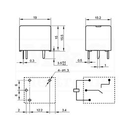 Slika za RELEJ HONGFA HF3FF/024-1HST 1xNO 10A 24V