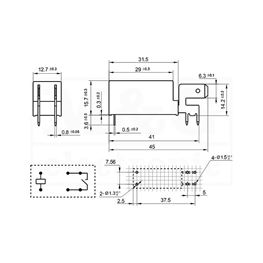 Slika za RELEJ HONGFA HF115F-Q/012-1H   1xNO 20A 12V