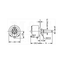 Picture of POTENCIOMETAR ŽIČANI 16W 220R