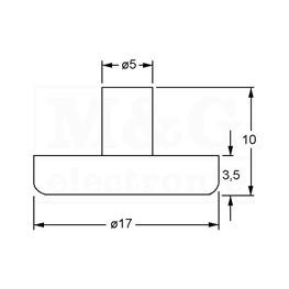 Slika za ODSTOJNIK PVC GUMENI K3