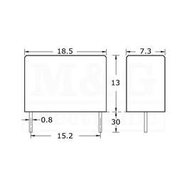 Picture of KONDENZATOR PAPIRNI  22NF 500V AC