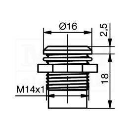 Picture of KUĆIŠTE LE DIODE METALNO 10MM S NIKL