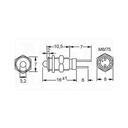 Picture of KUĆIŠTE LE DIODE METALNO 3MM S CRNO