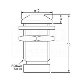 Slika za KUĆIŠTE LE DIODE METALNO 5MM S CRNO