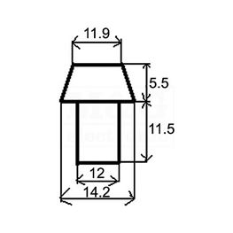 Picture of KUĆIŠTE LE DIODE METALNO 8MM