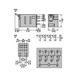 Picture of RELEJ SCHNEIDER RXM4AB1P7 4xU 6A 230V AC