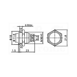 Slika za TASTER METALNI ONPOW GQ16-F