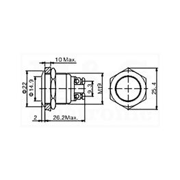 Picture of TASTER METALNI ONPOW GQ19-F