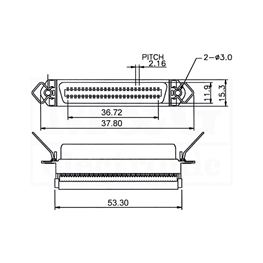 Picture of KONEKTOR CENTRONICS 36 PIN FLET ŽENSKI