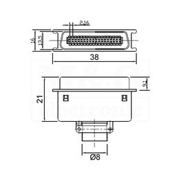 Picture of KONEKTOR CENTRONICS 14 PIN KABL.MUŠKI